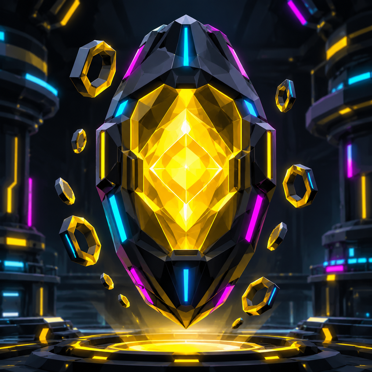 A glowing Gene Pod
